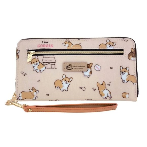 Uma Hana Handbags - Waterproof Corgi Zipper Wristlet Long Wallet